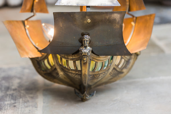 Banksway Art Deco gilt bronze ceiling light