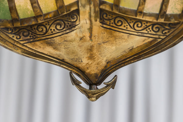 Banksway Art Deco gilt bronze ceiling light