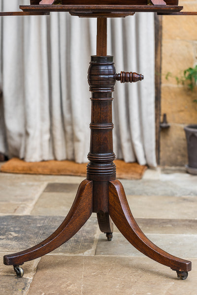 George III Mahogany Tilt Top Reading Table