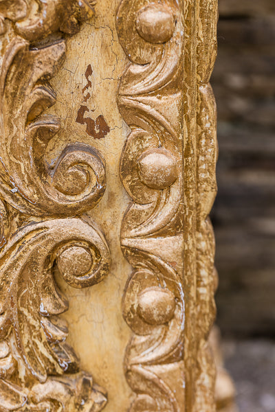 Mexican Carved Painted and Gilt Pedestal Table