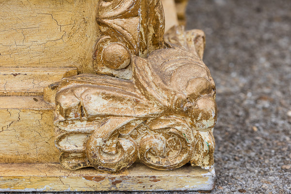 Mexican Carved Painted and Gilt Pedestal Table