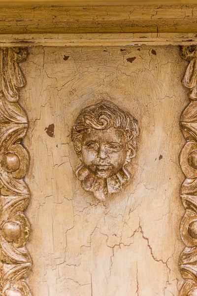 Mexican Carved Painted and Gilt Pedestal Table