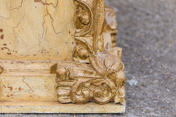 Mexican Carved Painted and Gilt Pedestal Table