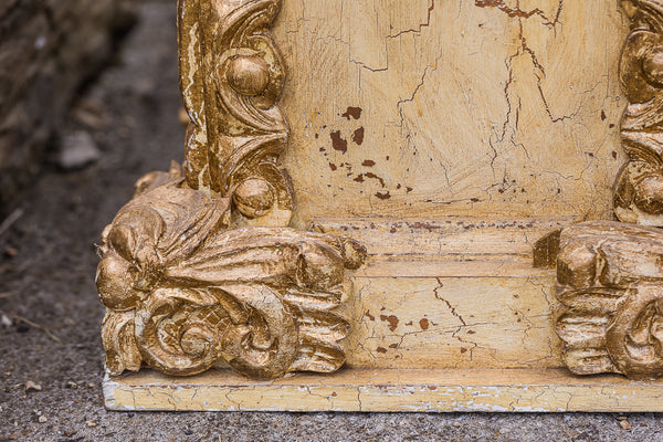 Mexican Carved Painted and Gilt Pedestal Table