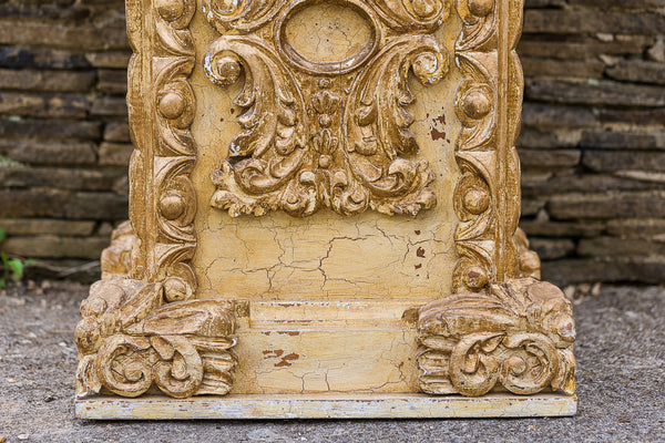 Mexican Carved Painted and Gilt Pedestal Table