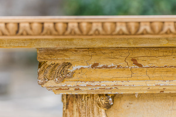 Mexican Carved Painted and Gilt Pedestal Table