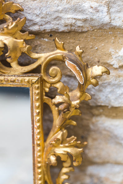 19th Century Gilt Wood Florentine Wall Mirror