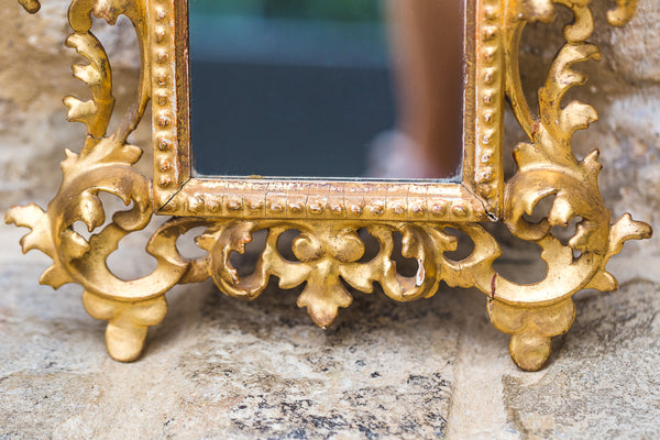 19th Century Gilt Wood Florentine Wall Mirror