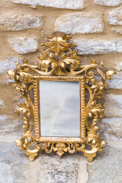 19th Century Gilt Wood Florentine Wall Mirror