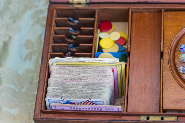 Nineteenth Century Walnut Cased Games Compendium