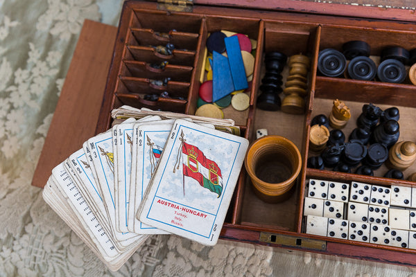 Nineteenth Century Walnut Cased Games Compendium