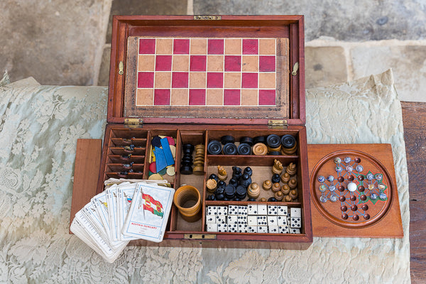 Nineteenth Century Walnut Cased Games Compendium