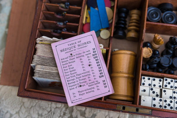 Nineteenth Century Walnut Cased Games Compendium