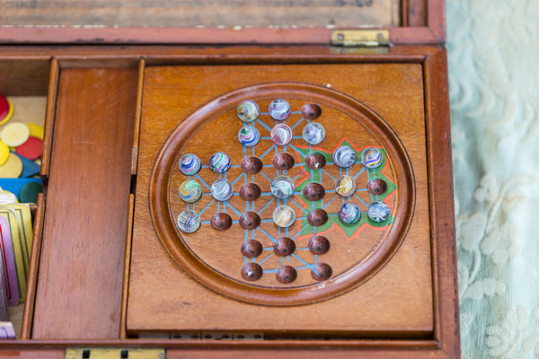 Nineteenth Century Walnut Cased Games Compendium