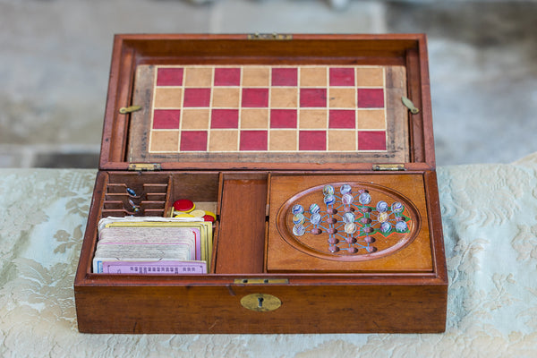 Nineteenth Century Walnut Cased Games Compendium