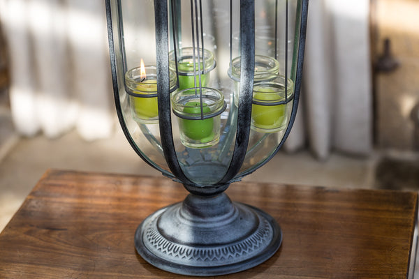 Metal Octagonal Tabletop Garden Lantern