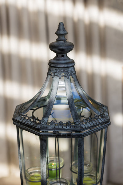 Metal Octagonal Tabletop Garden Lantern