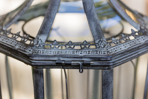 Metal Octagonal Tabletop Garden Lantern