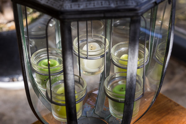 Metal Octagonal Tabletop Garden Lantern