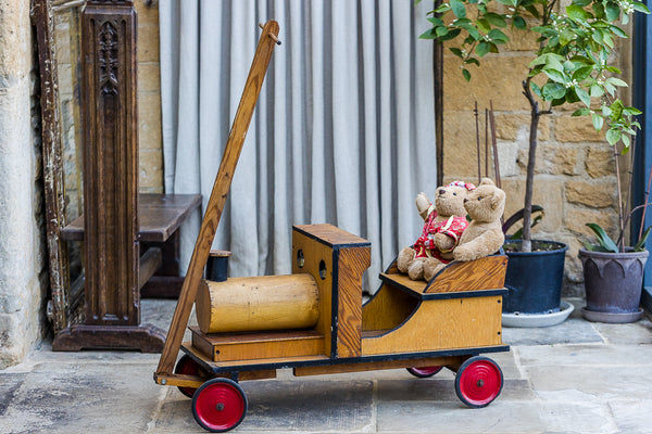 Large Wooden Ride On Pull Along Steam Train