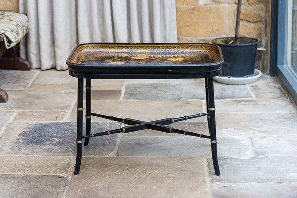 Regency Design Black Lacquer Table