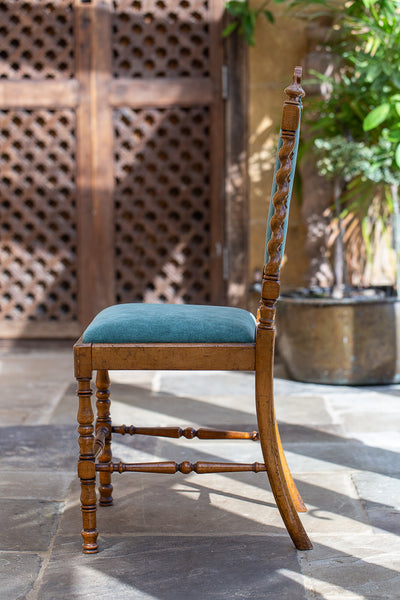 A Victorian Satinwood and Beech Bedroom Chair