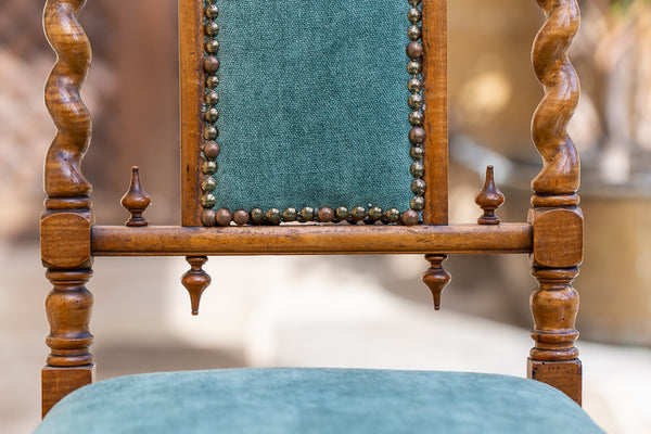 A Victorian Satinwood and Beech Bedroom Chair