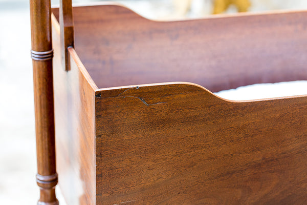 19th Century Canopied Child's Cradle