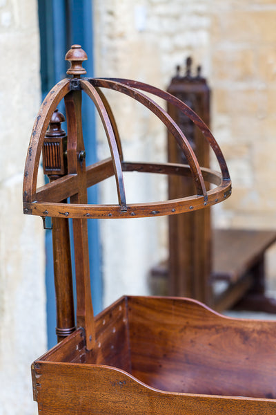 19th Century Canopied Child's Cradle