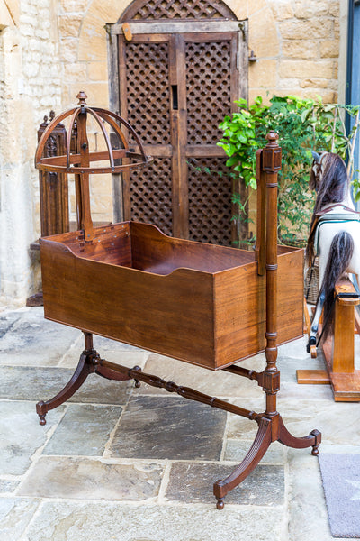 19th Century Canopied Child's Cradle
