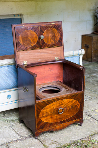 Commode open side view