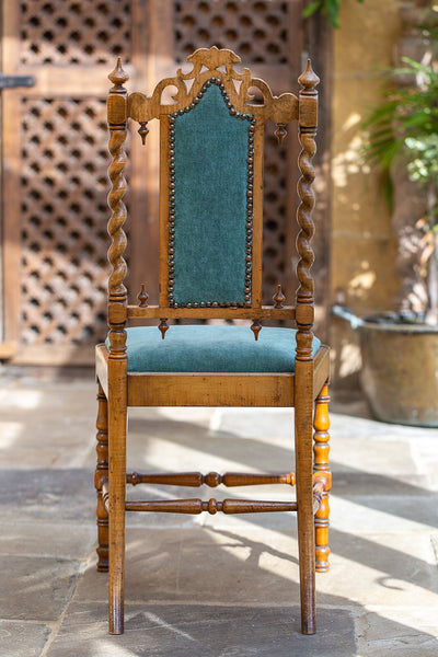 A Victorian Satinwood and Beech Bedroom Chair