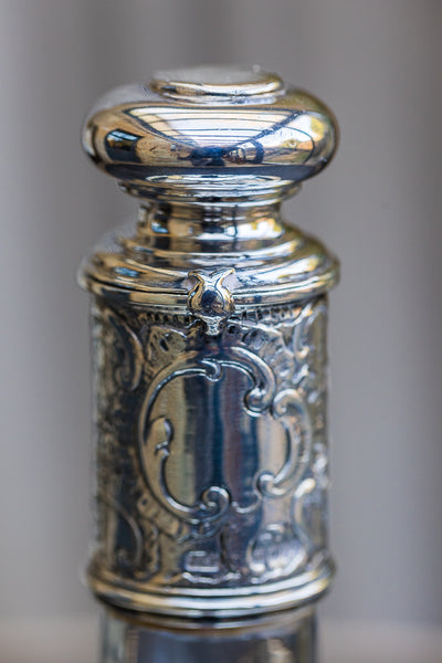 Silver Mounted Glass Decanter