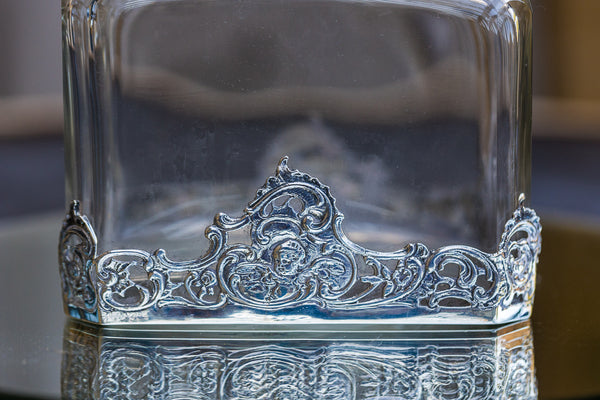 Silver Mounted Glass Decanter