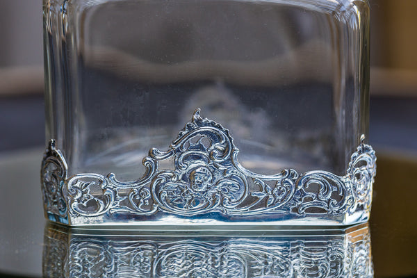 Silver Mounted Glass Decanter