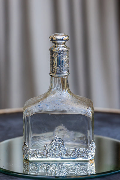 Silver Mounted Glass Decanter