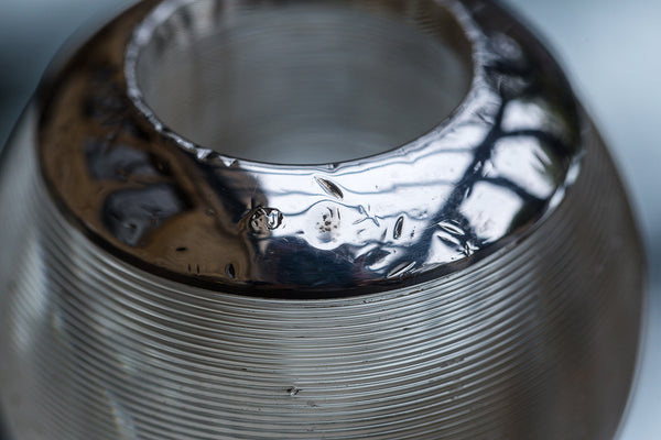 Offbeat Interiors - A Pair of Ribbed Clear Glass Match Strikers