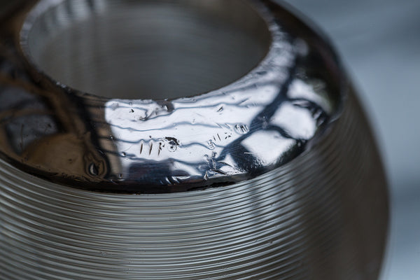 Offbeat Interiors - A Pair of Ribbed Clear Glass Match Strikers