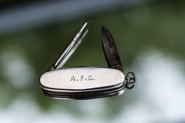 Offbeat Interiors - Victorian Silver Combination Vesta Case