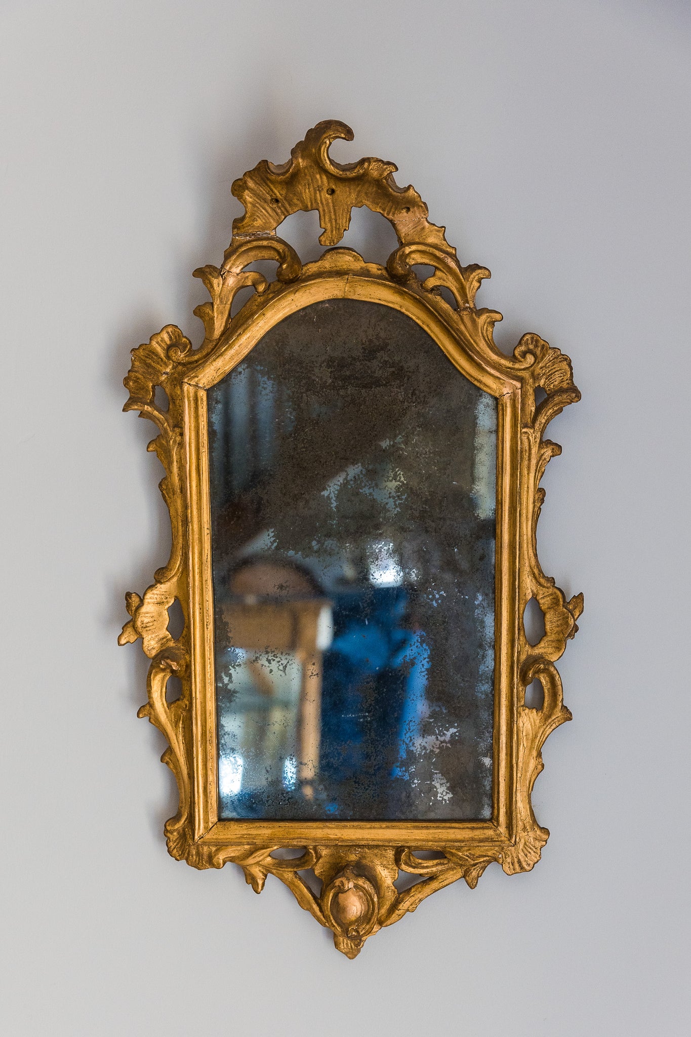 18th Century Gilt Wood and Gesso Wall Mirror