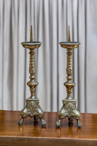 17th Century Dutch Bronze Pricket Sticks