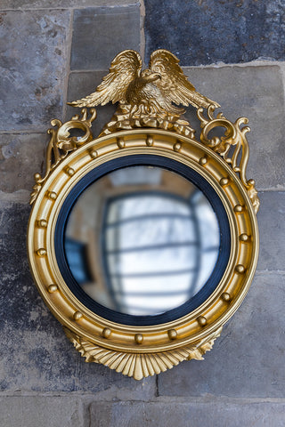 A Convex Gilt Wood Wall Mirror