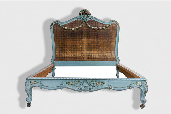 Louis XVI Style Painted Beech Double Bed