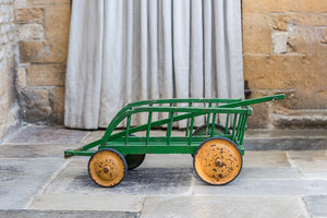 Vintage Green Painted Wooden Child’s Cart