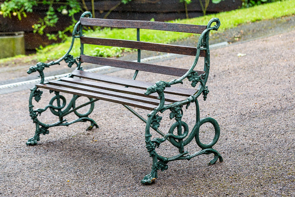 Coalbrookdale Serpent and Grape Cast Iron Bench