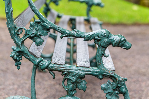 Coalbrookdale Serpent and Grape Cast Iron Bench