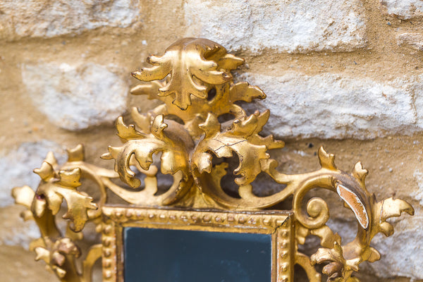 19th Century Gilt Wood Florentine Wall Mirror