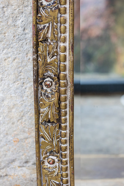 Indian carved wood mirror