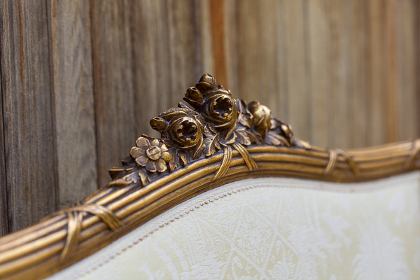 Louis XV Style Gilt Wood Bed