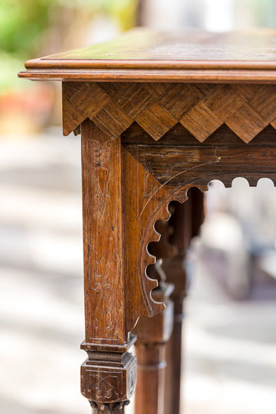 Inlaid Rosewood Moorish Revival Table